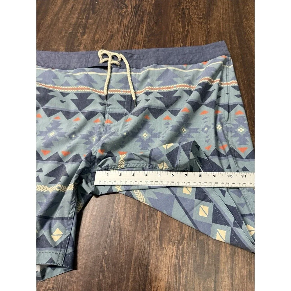 Faherty Board Shorts Six Rivers Men’s 42 Chankillo Horizon Blue Aztec Ins 7” 44*
